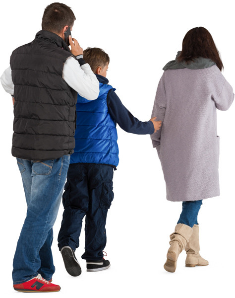 Walking family image