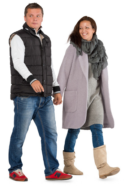 Walking couple image