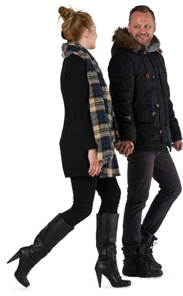 Walking couple image