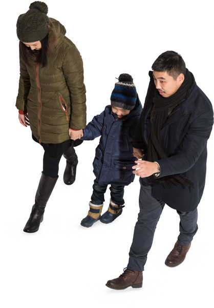 Walking family image