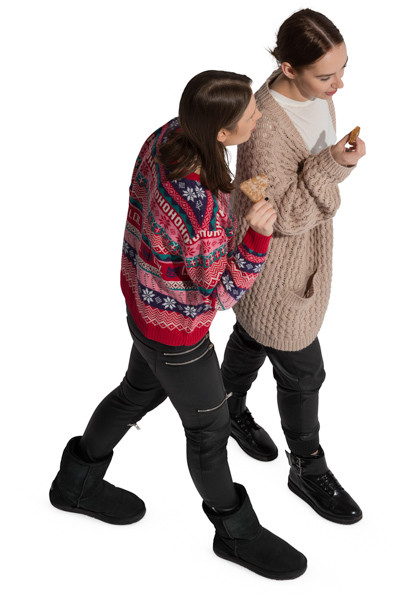 Walking couple image
