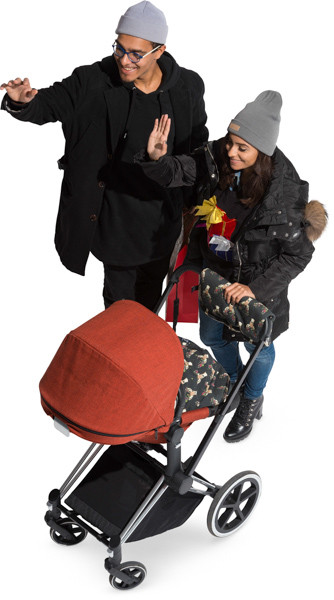 Family with stroller image