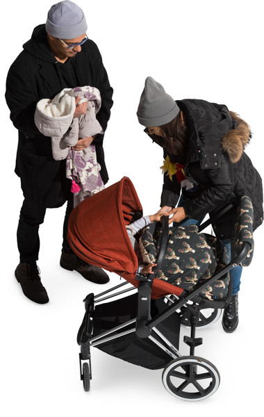 Family with stroller image