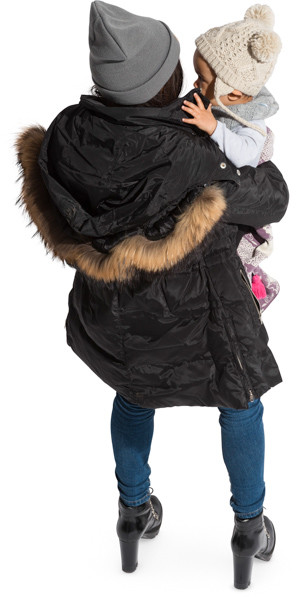 Mother holding a child image