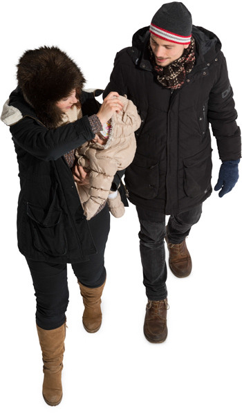 Walking family image