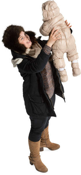Mother holding a child image