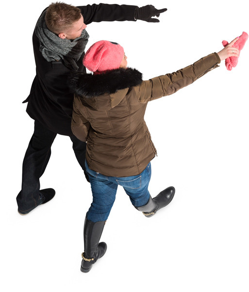 Walking couple image