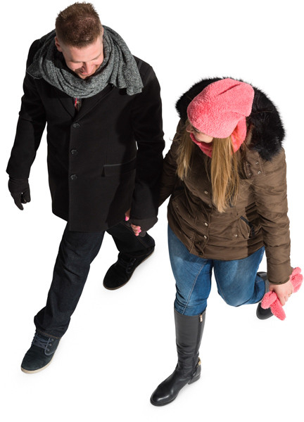 Walking couple image