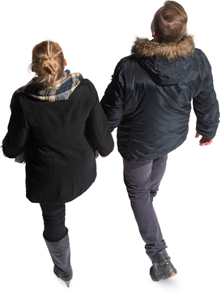 Walking couple image