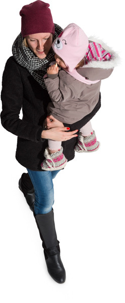 Mother holding a child image