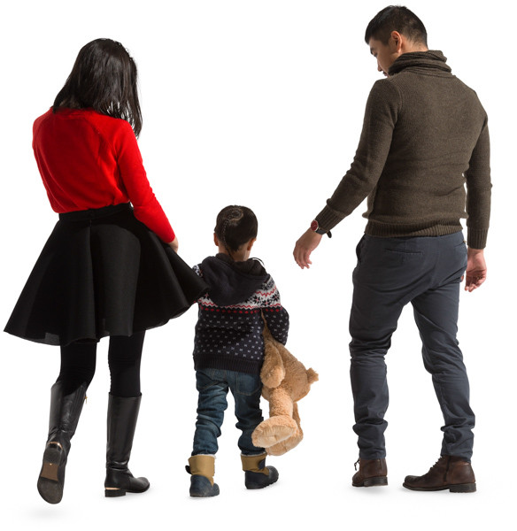 Walking family image