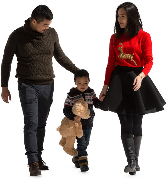 Walking family image