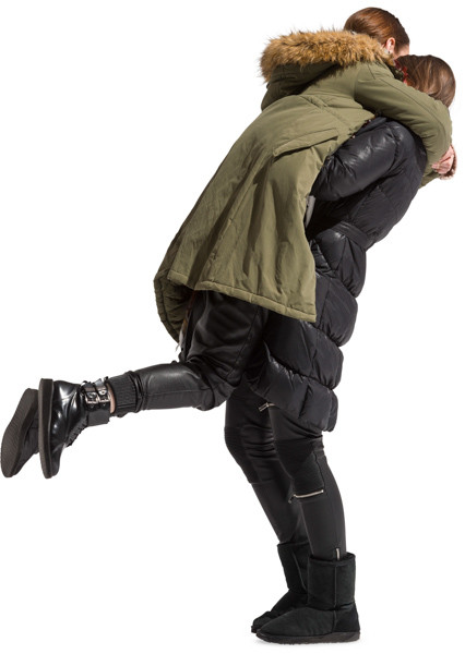 Hugging couple image