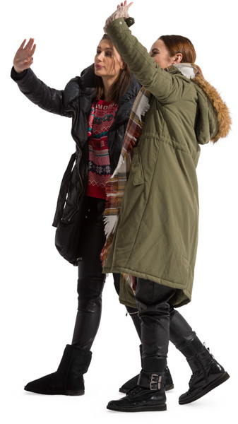 Walking couple image
