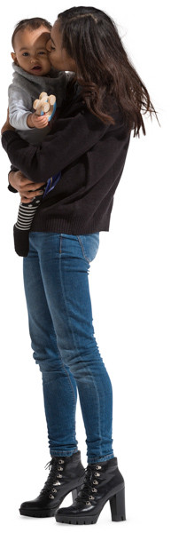 Mother holding a child image