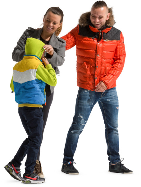 Walking family image