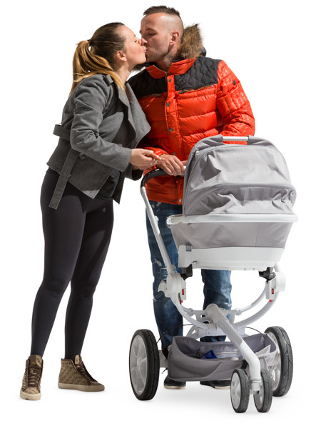 Family with stroller image