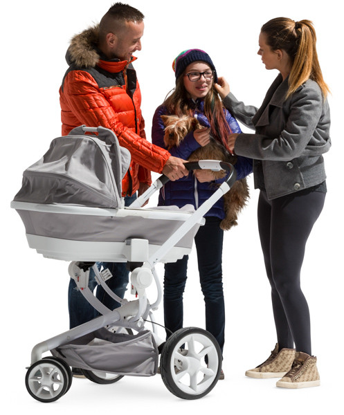 Family with stroller image
