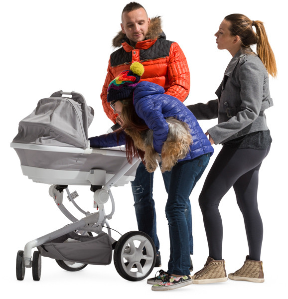 Family with stroller image