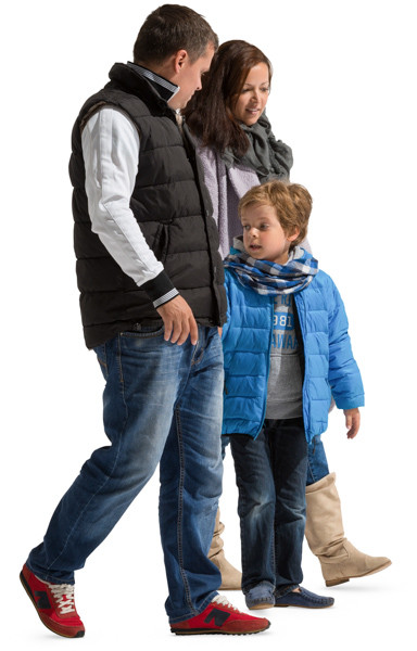 Walking family image