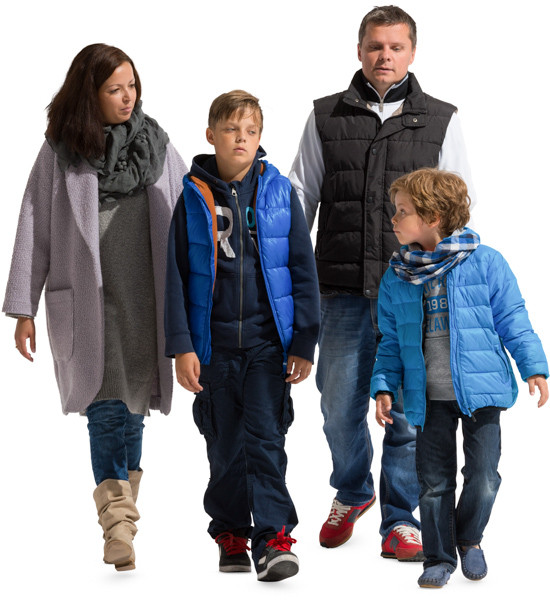 Walking family image