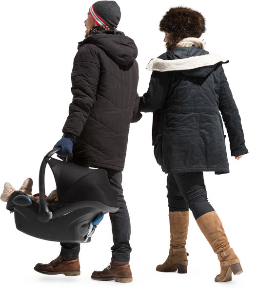 Walking family image