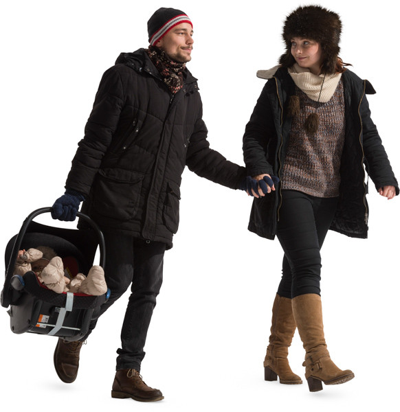 Walking family image