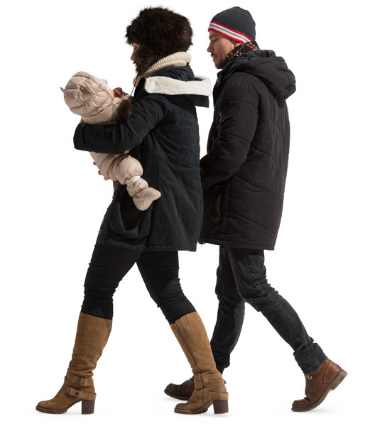 Walking family image