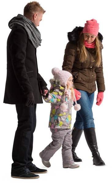 Walking family image