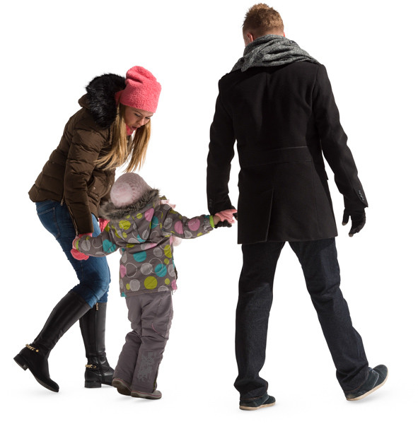Walking family image