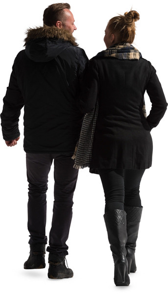 Walking couple image