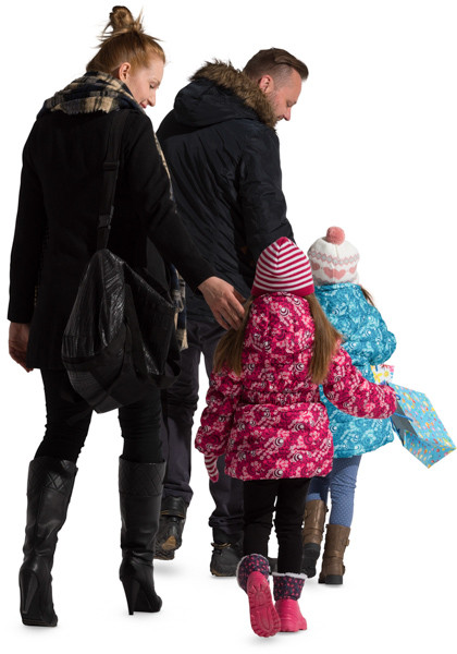 Walking family image