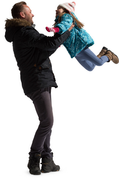 Father playing with child image