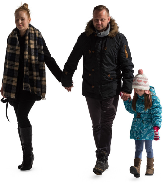 Walking family image