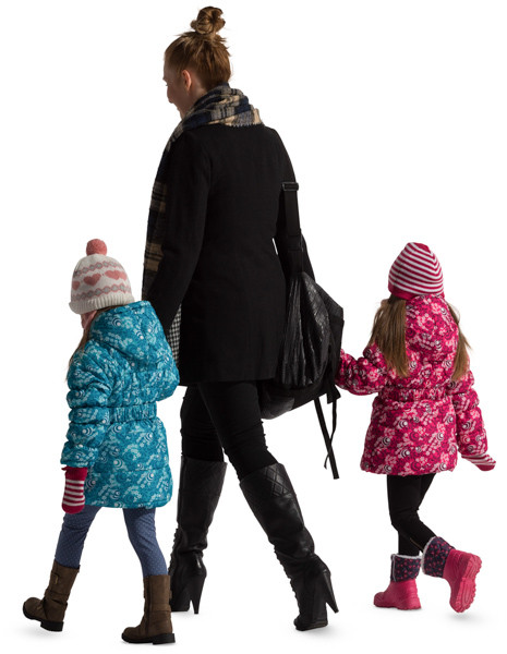 Walking family image