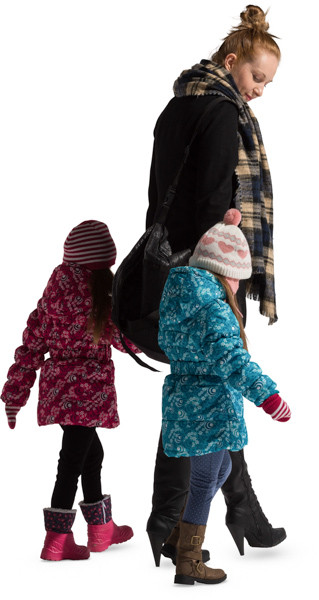 Walking family image