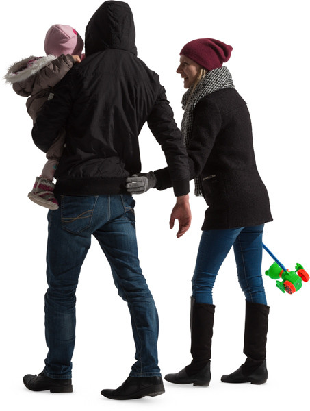 Walking family image