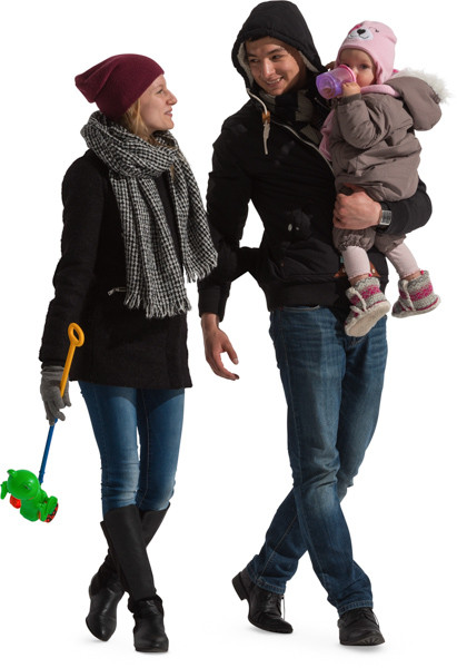 Walking family image