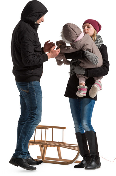 Family with sledge image