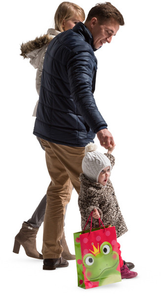 Walking family image