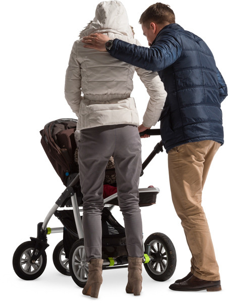 Family with stroller image
