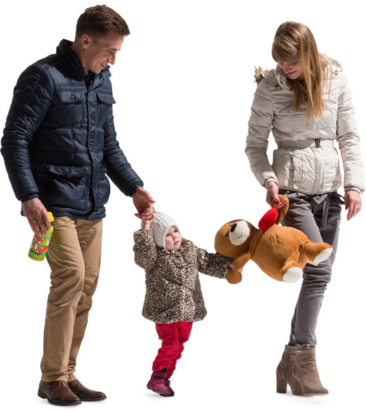 Walking family image