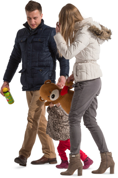 Walking family image