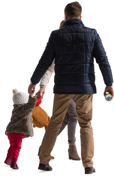 Walking family image