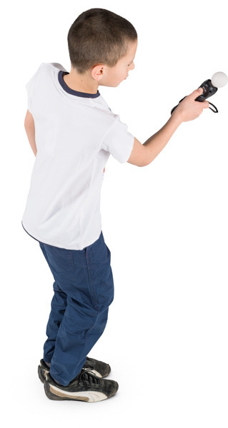 Boy playing video game image
