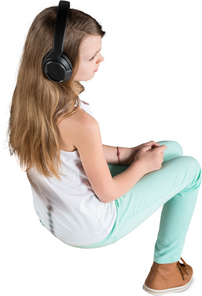 Sitting girl image