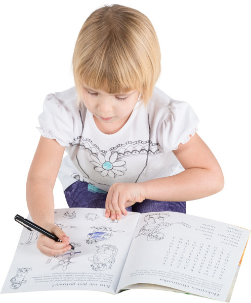 Sitting girl with a book image