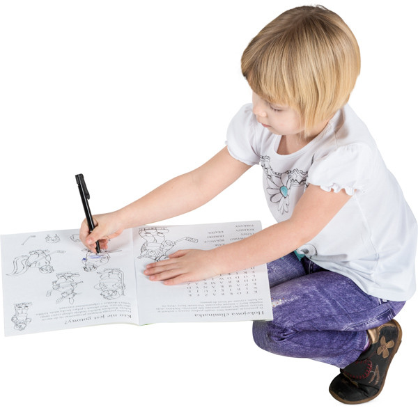 Sitting girl with a book image