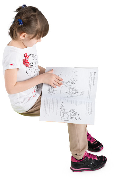 Sitting girl with a book image
