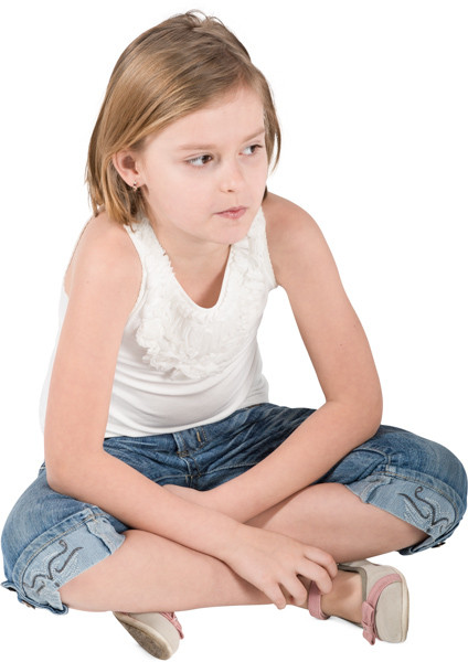 Sitting girl image